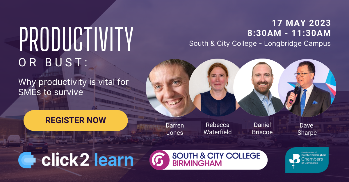 productivity or bust speakers. productivity or bust is a productivity event hosted click2 learn happening on the 17th of may 2023